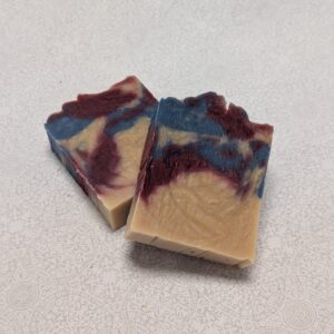 white red blue swirl