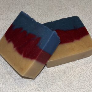 White Red Blue Striped